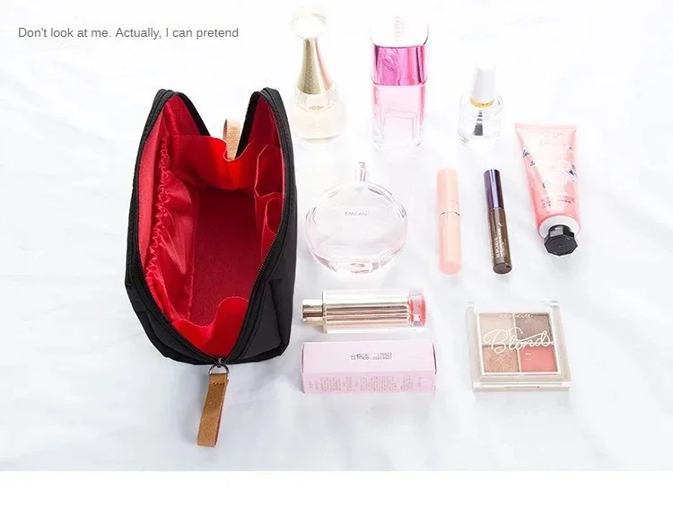 nouvelle trousse de maquillage de luxe 2026 pour femme, couleur unie, style coréen, pochette de toilette imperméable, organisateur de maquillage
