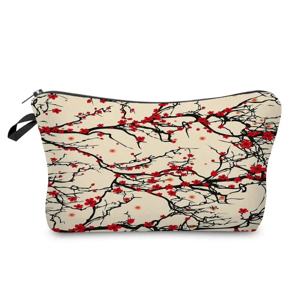 ukiyoe – mini trousse de maquillage pour femmes, design japonais, grue de styliste, trousse de toilette de voyage de plage, trousse à cosmétiques écologique réutilisable