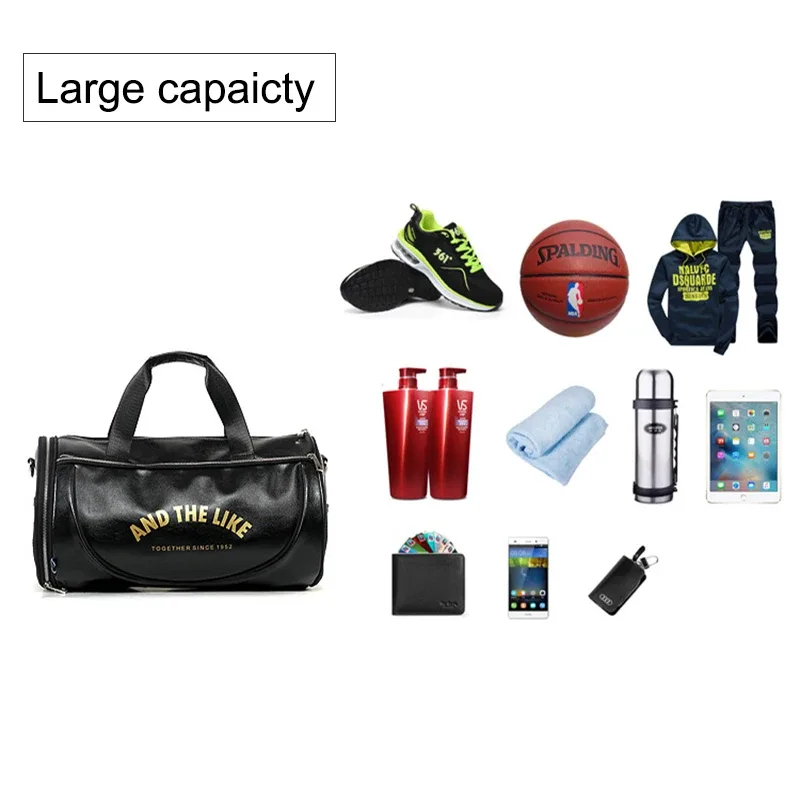 hommes sac de sport sacs en cuir pu rayé basket-ball entraînement fitness tas voyage bagages sac à main sac de sport pour femmes yoga
