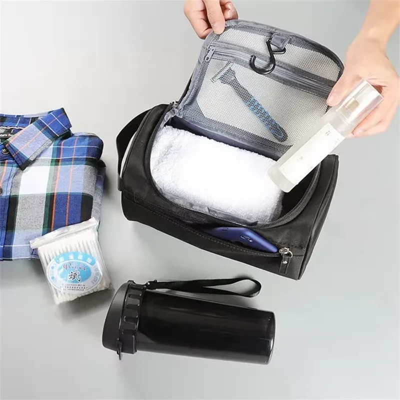 homefish trousse de toilette portable pour hommes, idéale pour les voyages d'affaires, grande capacité, sac cosmétique, sac organisateur, sac de bain