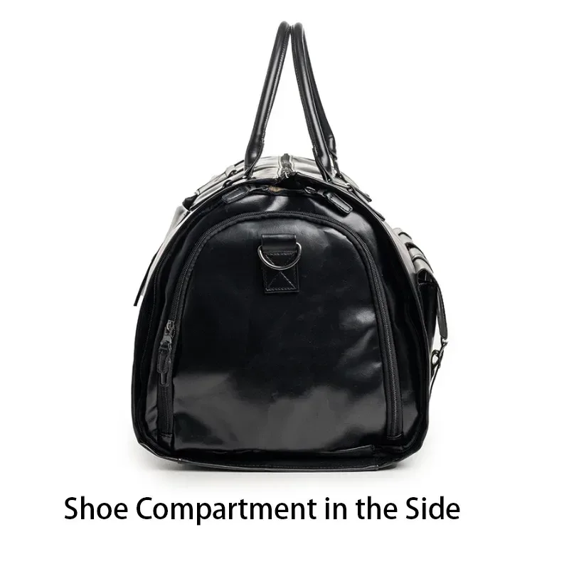 sac à bandoulière multifonction en cuir pu pour homme, imperméable, pour voyage d'affaires, grande capacité, pliable, pour vêtements, 2025