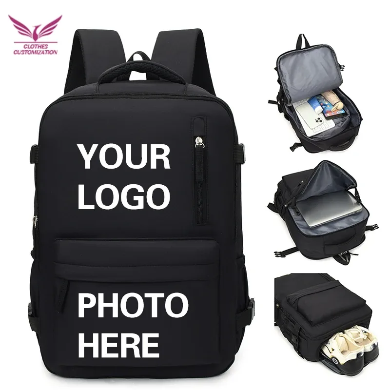 sac pour ordinateur portable, sac à dos de voyage avec logo personnalisé, sac de grande capacité, sac à dos scolaire personnalisable, sac à dos avec photo et nom personnalisés.