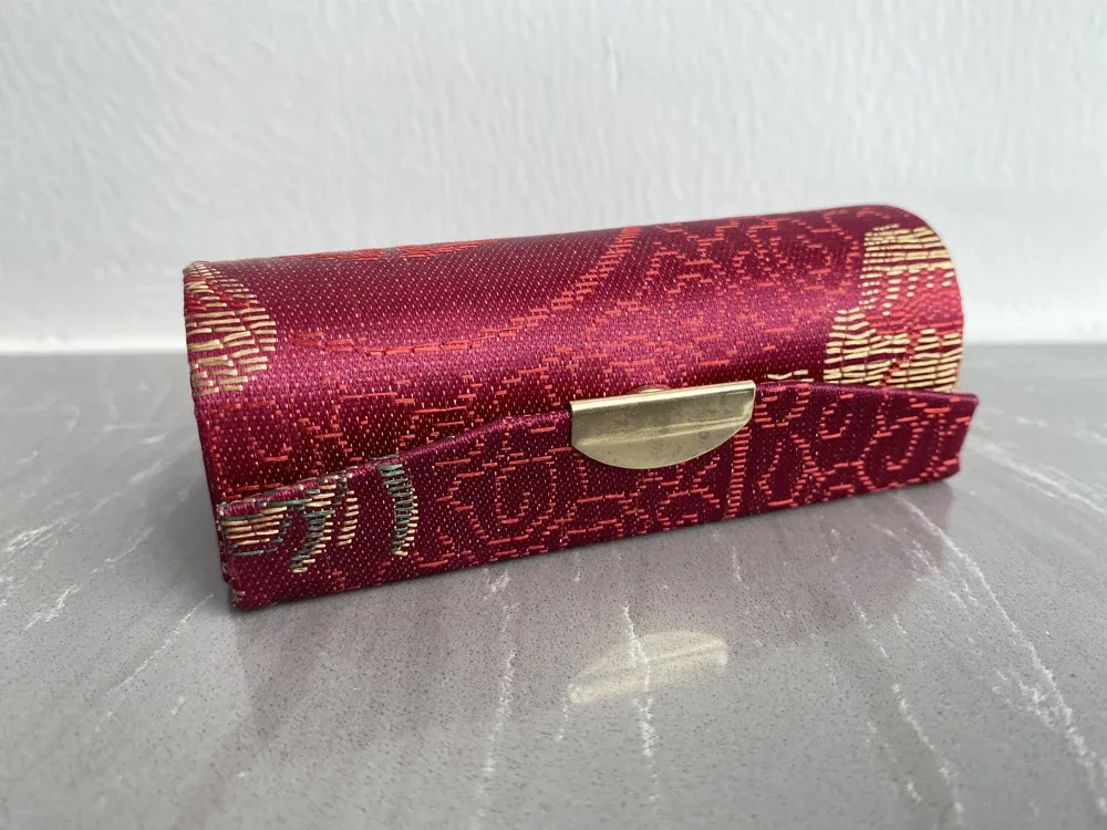 étui à rouge à lèvres jacquard à fleurs, boîte à bijoux unique, mallette de rangement de brillant à lèvres, sacs à cosmétiques avec miroir, boîte de rangement de maquillage pour femmes