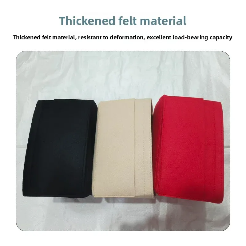 trousse de maquillage en feutre de grande capacité avec séparateurs intérieurs, trousse de toilette de voyage multi-compartiments, sac de rangement multifonctionnel