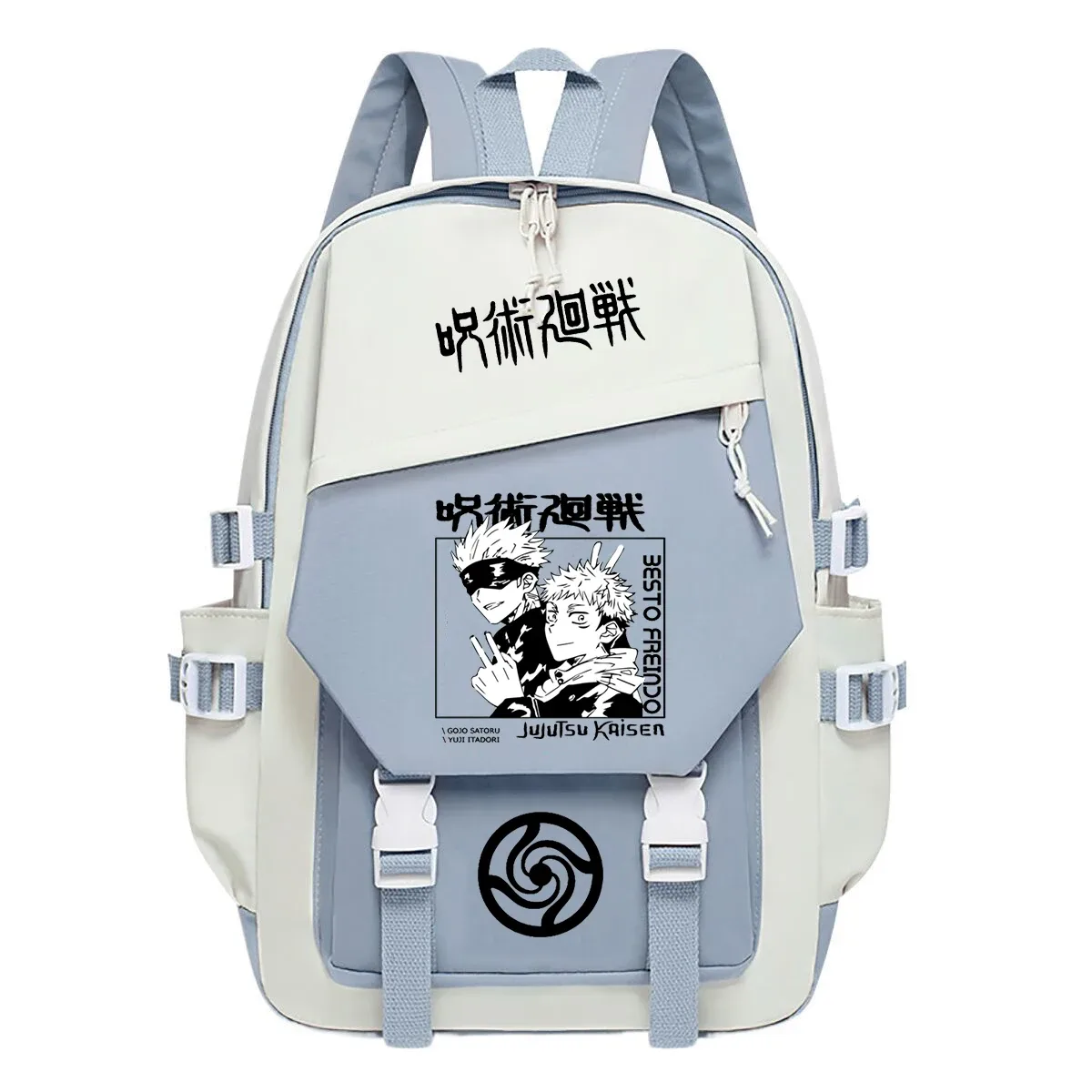 sacs d'école anime jujutsu kaisen pour filles, sac à dos de grande capacité, imprimé gojo satoru, sac à dos pour étudiants, sac pour ordinateur, mochila