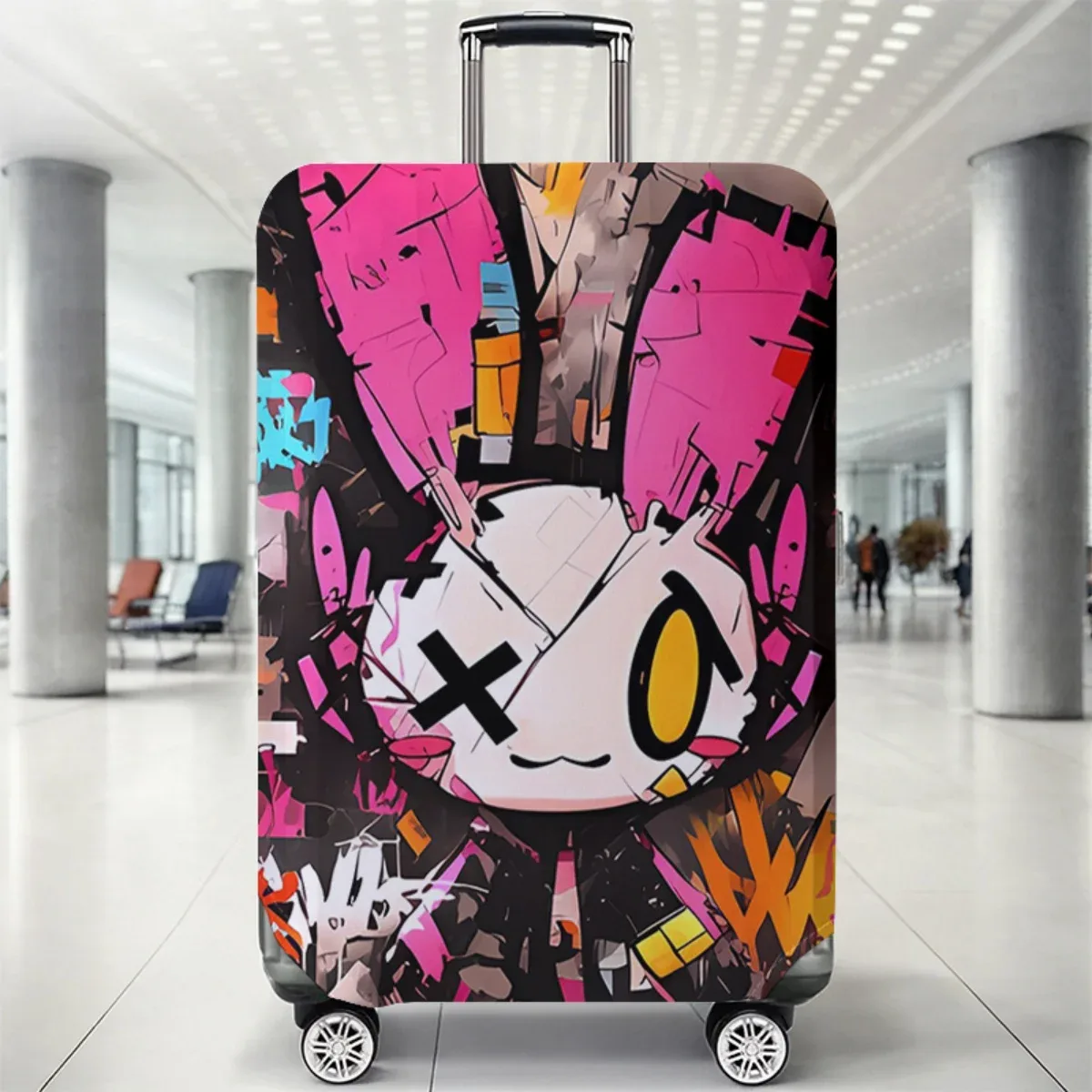 housse de protection pour bagages à motif animal, ensemble adapté aux housses de bagages de 18 à 32 pouces, housse de poignée de valise, accessoires de voyage