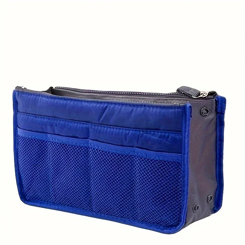 sac de maquillage multifonctionnel de grande capacité, sac de voyage portable à double fermeture éclair, sac de rangement pour articles de toilette, sac pour maman, sac cosmétique multi-poches