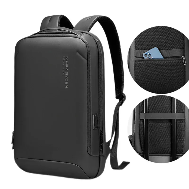 sac à dos mark ryden 15,6 pouces pour homme, sac à dos de loisirs grande capacité, sac à dos d'affaires avec port de charge usb, sac à dos imperméable pour ordinateur