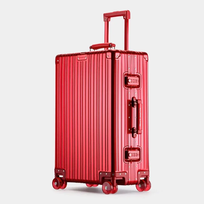 nouveau bagage tout en alliage de magnésium 100% valise à main de grande capacité de 28 pouces taille de cabine de 20 pouces avec verrouillage par mot de passe
