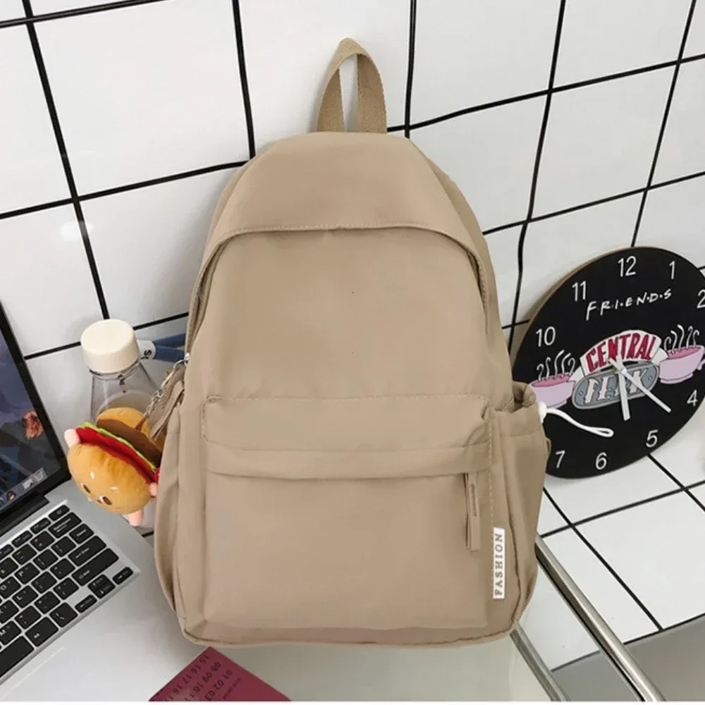 cartable de mode pour adolescents imperméable à l'eau en nylon filles sac à dos mignon femmes sac à dos pour ordinateur portable sac de voyage noir rose bookbag unisexe