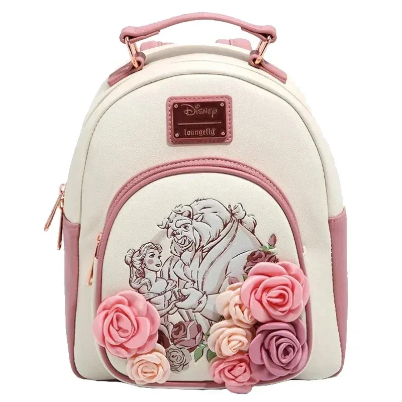 sac à dos miniature loungefly la belle et la bête à motif floral, sac à bandoulière, sac de voyage, sac à dos pour étudiant, cadeau d'anniversaire