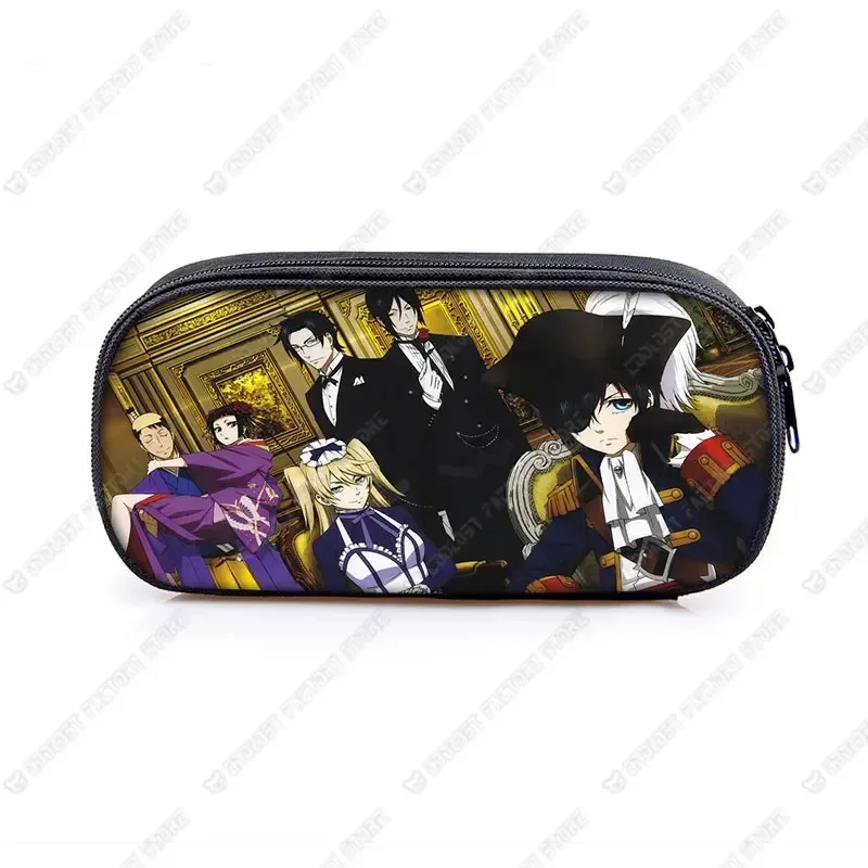 trousse à cosmétiques anime black butler, sac à crayons, sacs de papeterie pour garçons et filles, porte-crayons pour enfants, fournitures scolaires