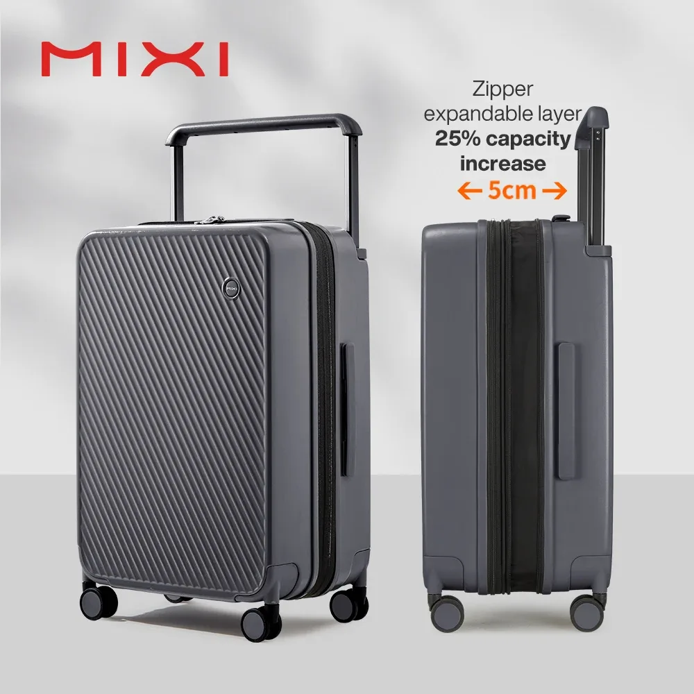 mixi bagage à main extensible léger grande capacité poignée large pc valises de voyage roues à roulettes serrure tsa 20 24 pouces