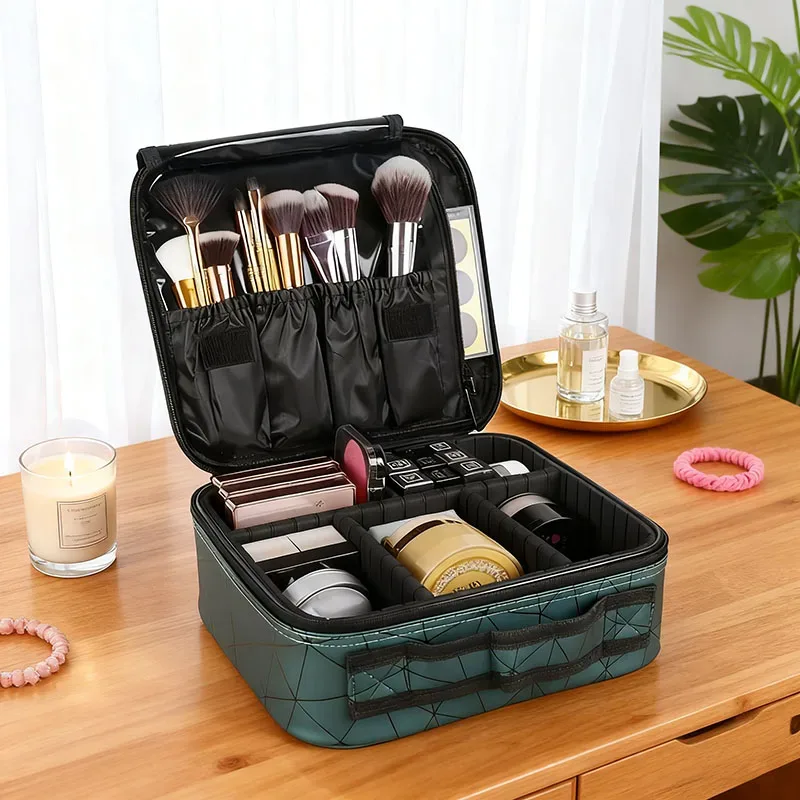trousse de maquillage professionnelle pour femme, organiseur de cosmétiques, boîte de rangement pour esthétici