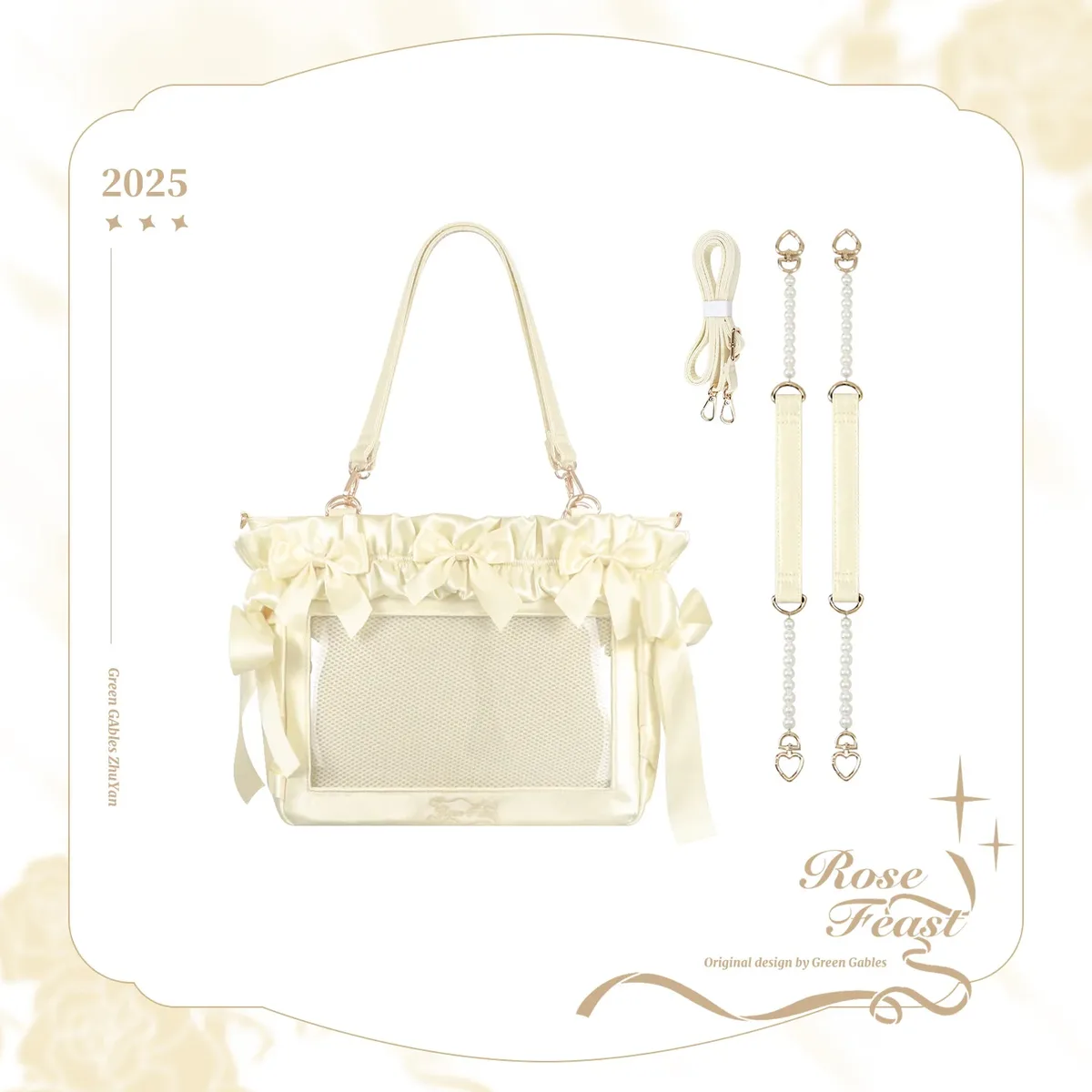 sac de douleur original avec nœud en satin doux, grande capacité, sac à bandoulière pour ordinateur portable de 14 pouces, fourre-tout avec chaîne de perles pour filles et femmes
