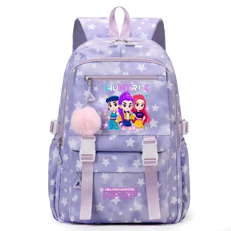 sac à dos kpop demon hunters pour étudiantes, lycéennes, collégiennes, polyvalent, adapté au quotidien et aux activités de plein air