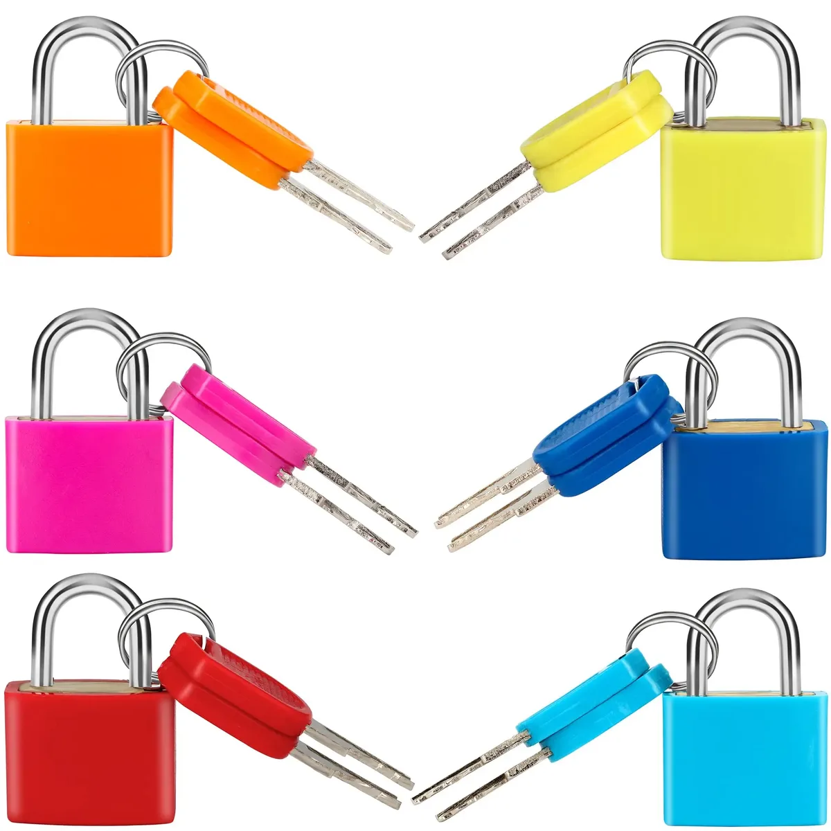 4 serrures de valise avec clés en cuivre pour protéger vos effets personnels, ensemble de 4 mini cadenas pour valises et sacs à dos