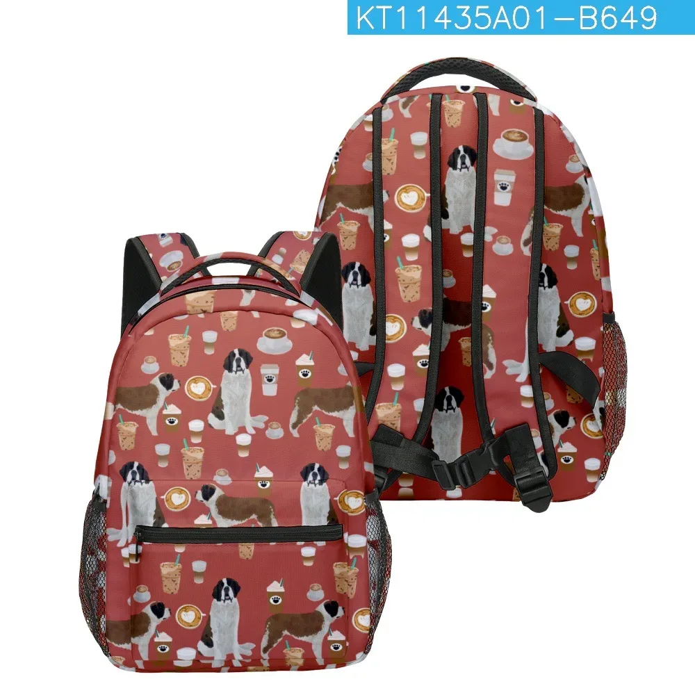 sacs d'école tendance et originaux pour jeunes, sacs de voyage unisexes avec motif chiot, sacs à dos imperméables en oxford avec impression 3d pour ordinateur portable