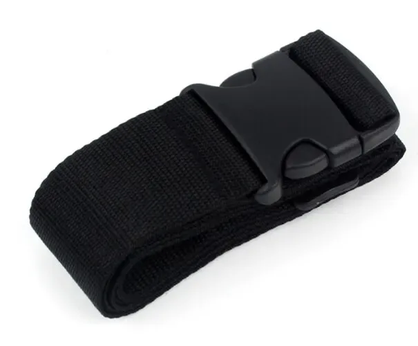 sangles de bagages de forme droite pour valise, ceinture de bagage en polyester avec boucle à dégagement réglable, accessoire de voyage