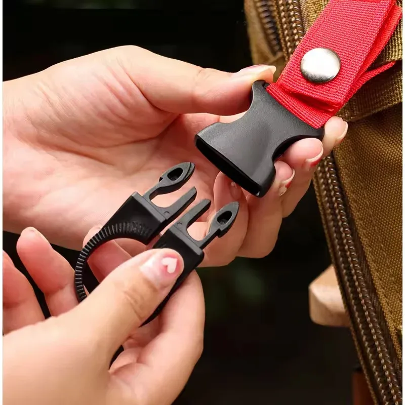 support de bouteille d'eau en sangle avec mousqueton d'escalade, crochets de suspension pour sac à dos, clip multifonctionnel en nylon pour bouteille d'eau