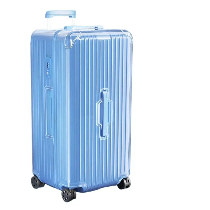 housse de bagage adaptée au coffre essentiel rimowa plus, housses de valise transparentes anti-poussière, accessoires de voyage en pvc d'épaisseur de 33 pouces