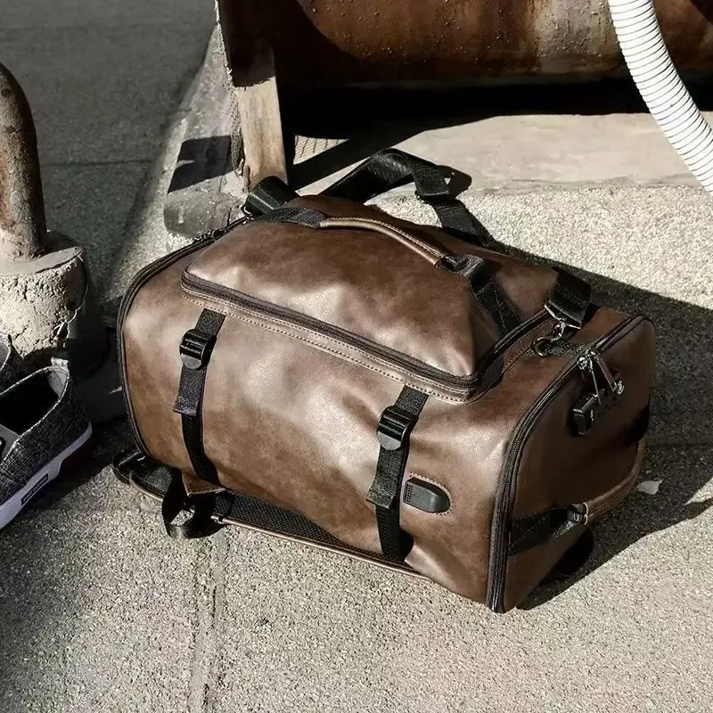 sac à dos en cuir véritable pour hommes, grande capacité, sacoche pour ordinateur portable, sac à dos de voyage d'affaires, sac d'école pour étudiants, sac à dos de jour pour l'extérieur