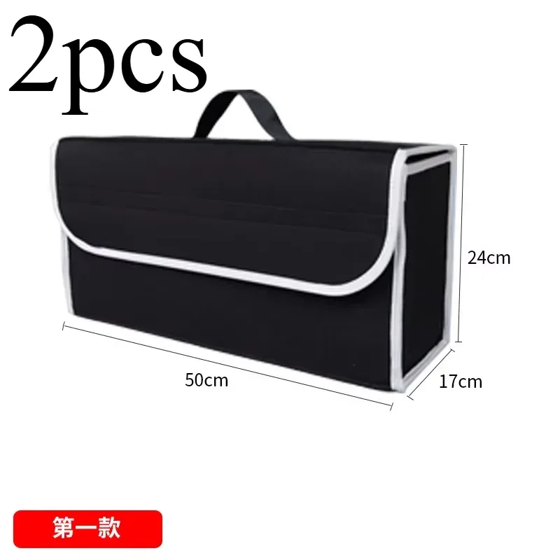 sac de rangement en feutre pour coffre de voiture, en tissu non tissé, pliable, organisateur portable avec poignée, résistant à l'usure, boîte de rangement universelle pour voiture