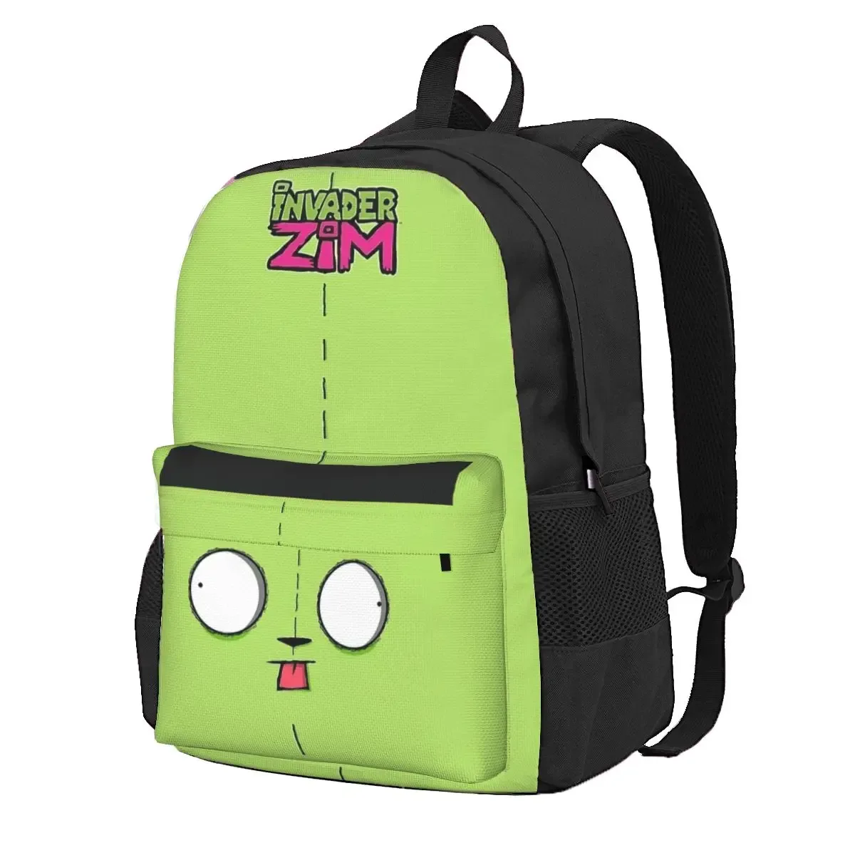 invader zim gir dib vert dib robot sac à dos mochila tendance étudiant sac d'école ordinateur portable sac à dos adolescent grand voyage sac à bandoulière