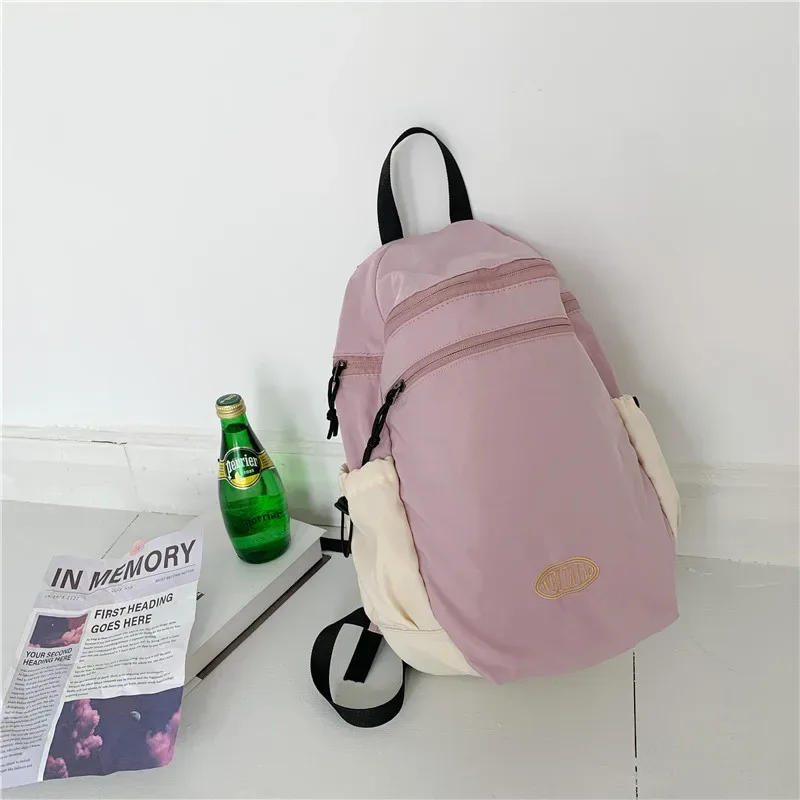sac à dos universitaire décontracté pour femme, sac à dos en nylon imperméable pour ordinateur portable, sac à dos de voyage de grande capacité, sac à dos de sport et de gym, mode pour femme, 03