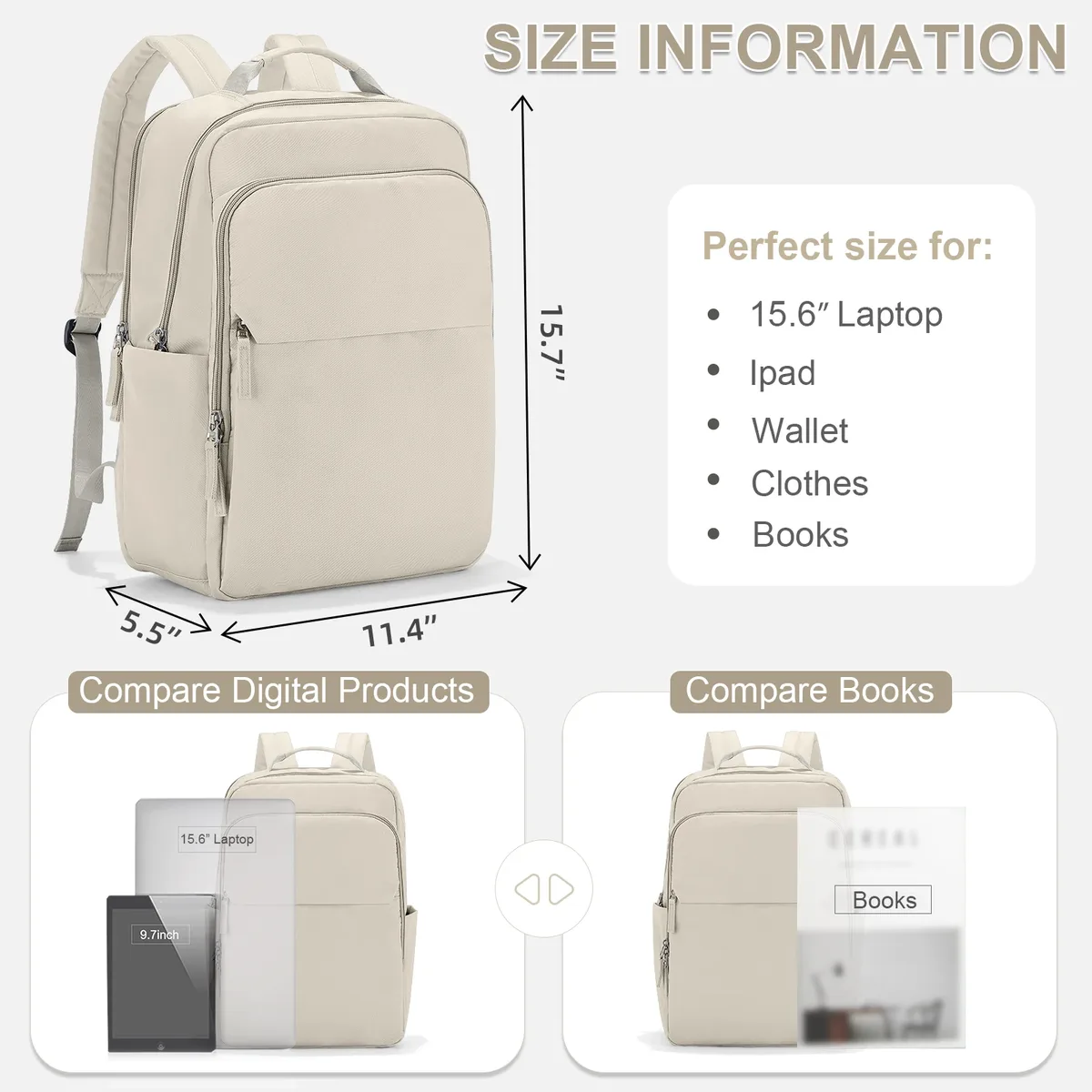 sacs à dos pour femmes polyvalent collège sac à dos décontracté étudiant cartable étanche grande capacité voyage sac à dos pochette d'ordinateur