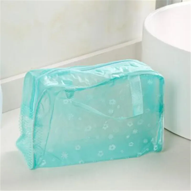 trousse de maquillage de voyage transparente en pvc, trousse de toilette, sac de rangement, boîte à bagages, valise à serviettes, poudres, fermeture éclair, sacs à cosmétiques
