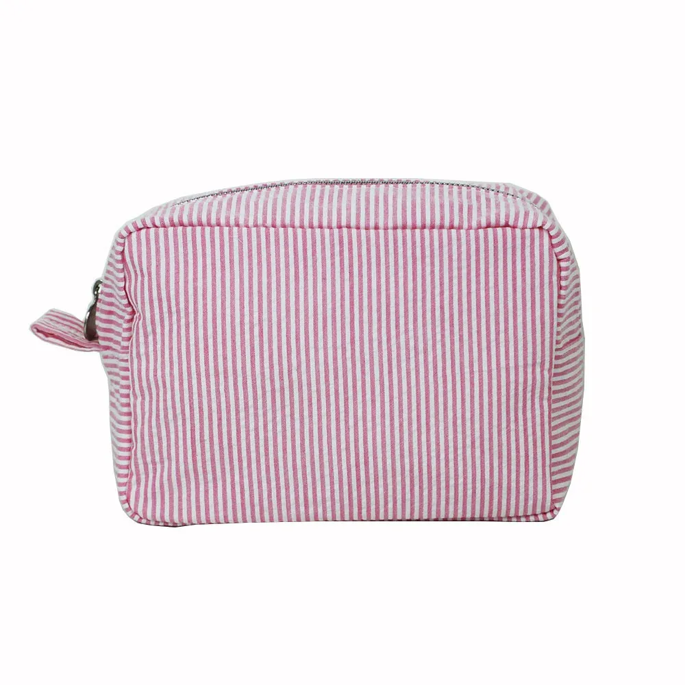 trousse à cosmétiques avec nom personnalisé, cadeau d'anniversaire pour femme, trousse de toilette de voyage, sac cadeau de mariée en coton avec nom brodé
