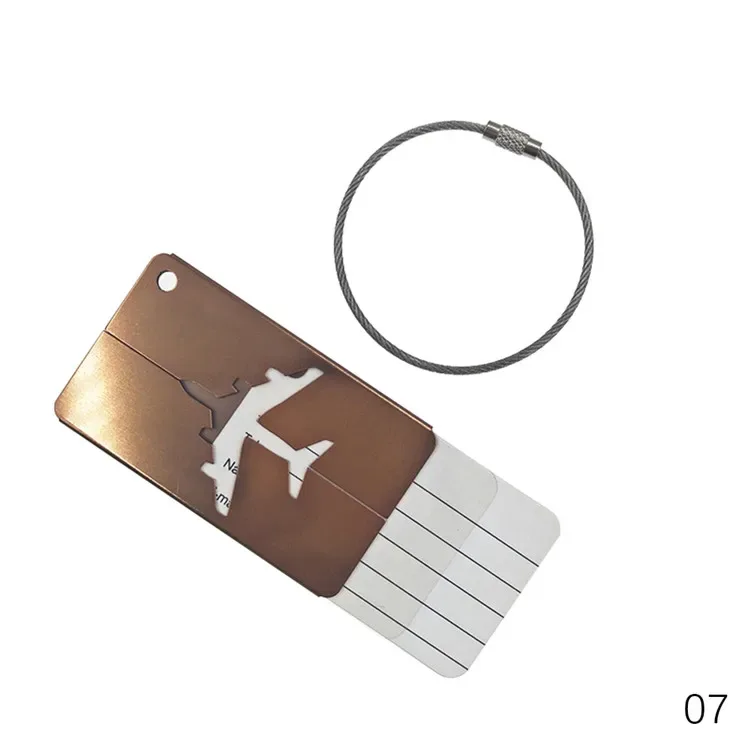 étiquette de bagage étanche en alliage d'aluminium, valise de voyage, étiquettes d'identification de nom de sac, étiquette d'adresse, porte-carte de bagage, accessoires de voyage, 3012