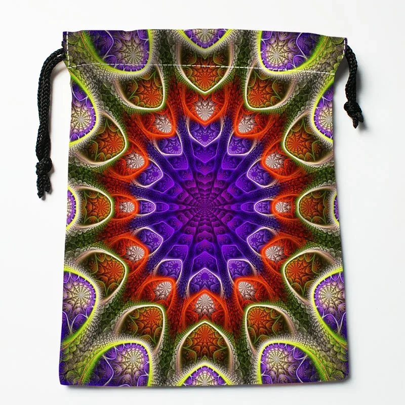 sacs à main à motif de mandala personnalisé, sacoches cadeaux imprimés, poudres de voyage, rangement de vêtements, trousse de maquillage, 18x22cm