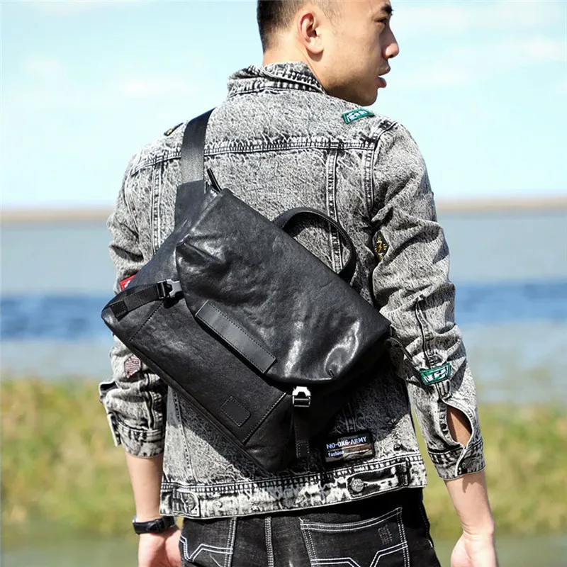 pndcloser-sac à main en cuir group naturel pour homme, sacoche de travail noire, étui à bombes, design de luxe, mode décontractée