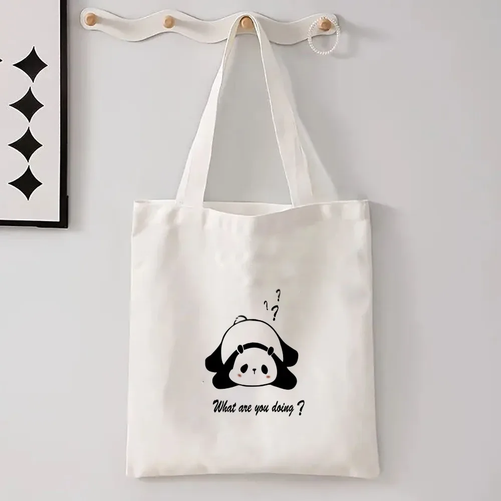 kawaii chic dessin animé animaux chat grande capacité sac fourre-tout papillon, panda élégant sac à bandoulière pour les femmes