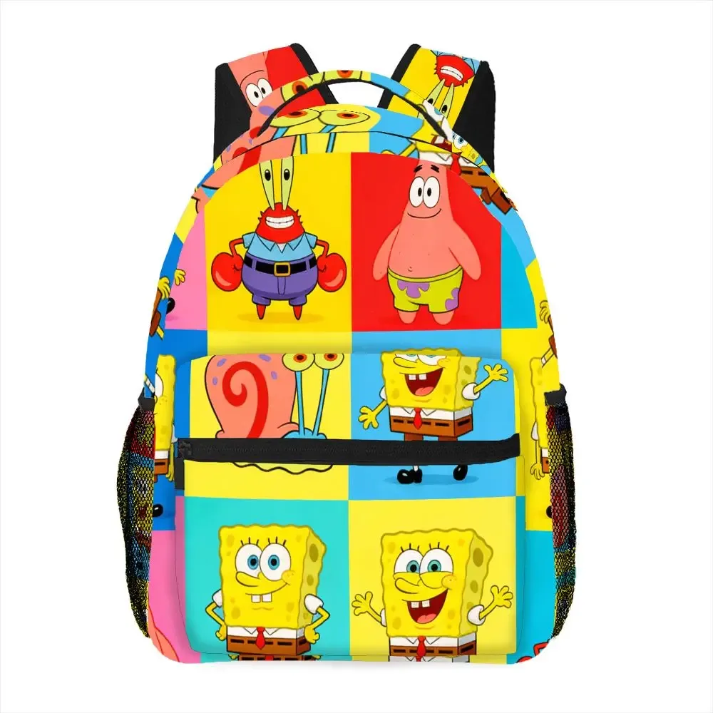 sac à dos anime spongebob squarepants, sac à livres d'école imprimé patrick gary, sac de voyage léger et portable pour pique-nique