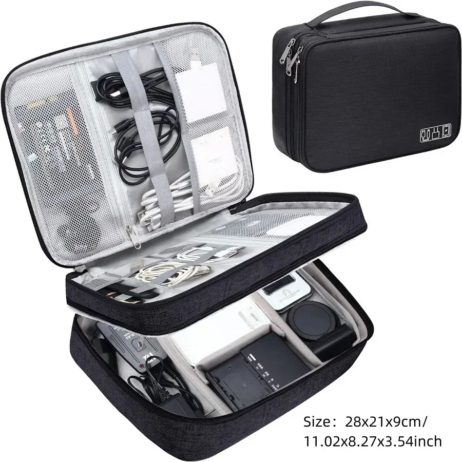 sac de rangement numérique portable, gadget usb, pochette de rangement de câbles étanche, appareils électroniques, accessoires, pack de fournitures
