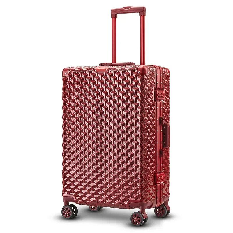 valise de voyage avec boîte à mot de passe, bagage à roulettes universel, cadre en aluminium, cabine de 20 pouces, sac à bagages à roulettes, 24/28 pouces, nouveau