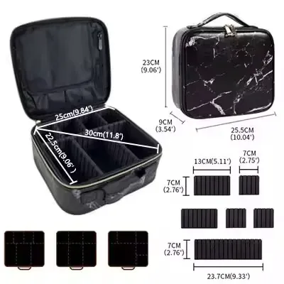 trousse de maquillage professionnelle pour femme, organiseur de cosmétiques, boîte de rangement pour esthéticienne, valise à outils pour ongles, sac de maquillage pour femme