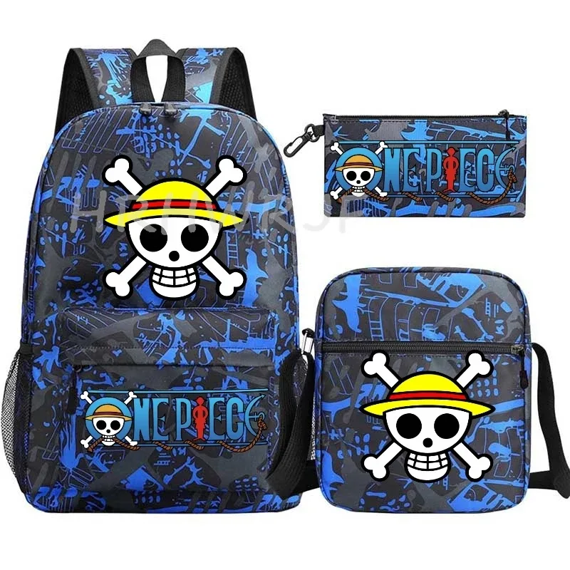 sac à dos one piece avec sacs à bandoulière monkey d luffy, sac à dos pour ordinateur portable, sac de voyage pour étudiants, sac à dos lavable