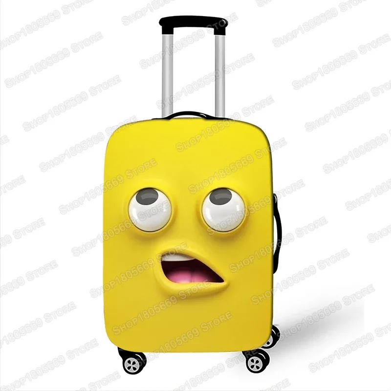 housse de valise imprimée expression drôle pour dames, housse de protection élastique pour bagages, housse anti-poussière