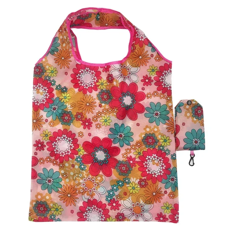  sac à main fourre-tout écologique pliable imprimé à la mode – sac de voyage et d'épicerie de grande capacité avec pochette sacs à provisions