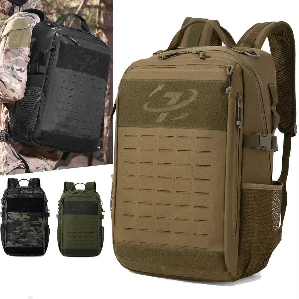Sac à dos tactique de voyage pour hommes, randonnée, escalade, sports de plein air, sac à dos laser Molle, sac pour ordinateur portable, sac à dos de survie pour l'école
