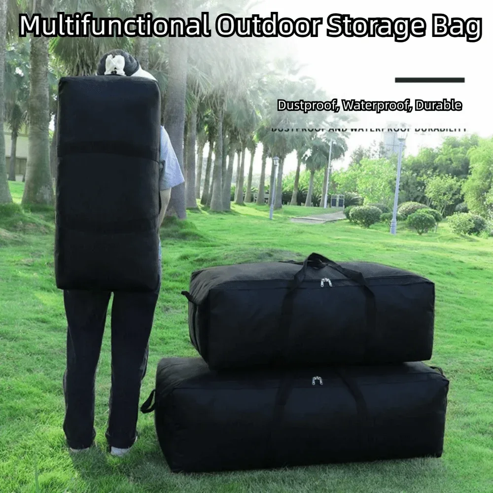 sac de voyage de très grande capacité 55l/100l/150l, sac à main de randonnée pliable et étanche en tissu oxford, double fermeture éclair multifonctionnelle
