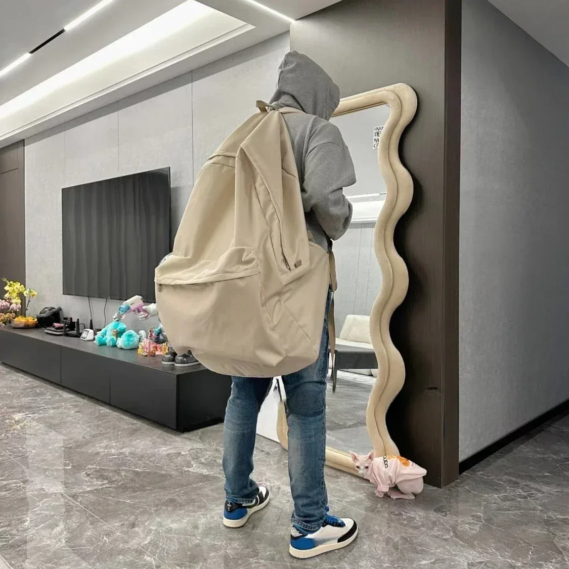 grand sac à dos super grand et surdimensionné, sac à dos géant pour voyage, sac à dos accrocheur, sac à bandoulière