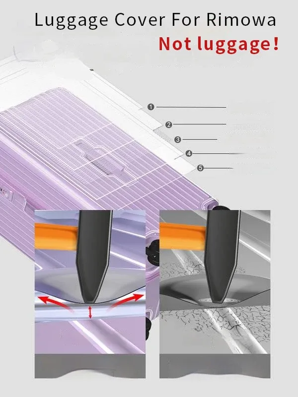 housse transparente applicable pour rimowa essential valise housse de protection coffre transparent plus 31 33 pouces rimowa housse de bagage