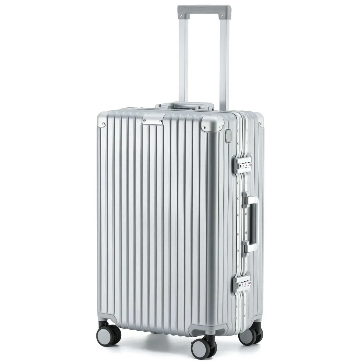 valise à roulettes 20/24/26/28 pouces, coque rigide en pc, avec cadre en aluminium, serrure tsa, valise de voyage à roulettes pivotantes