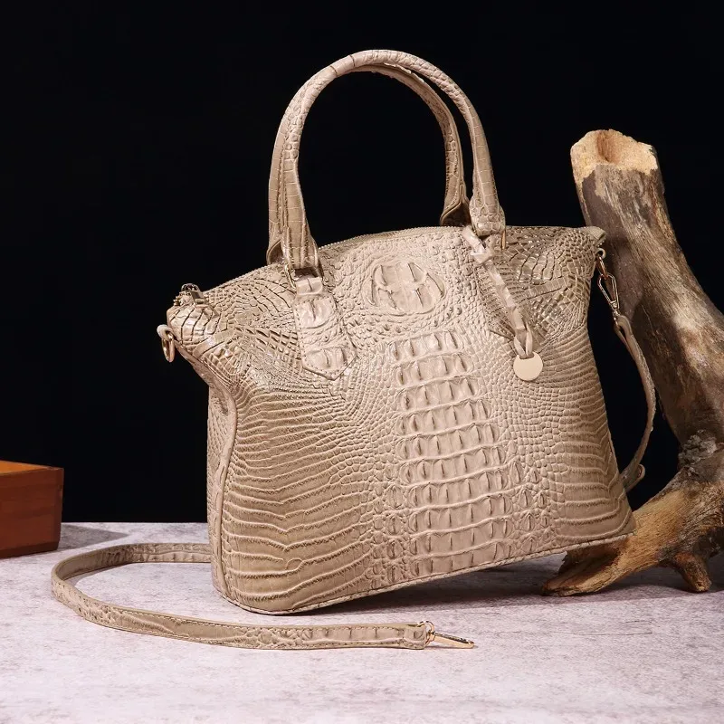 sac à bandoulière en cuir gaufré croco grande capacité, sac à main de luxe ombré pour femme, sac de voyage, cadeau
