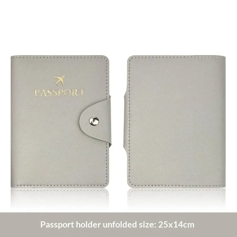 portefeuille organisateur de passeport en cuir pu avec fermeture à pression, multicolores, compagnon de voyage pour femme